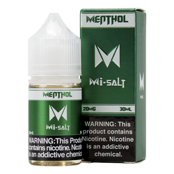 Menthol Mi-Salt is an icy menthol flavored vape juice, blended with nicotine salts