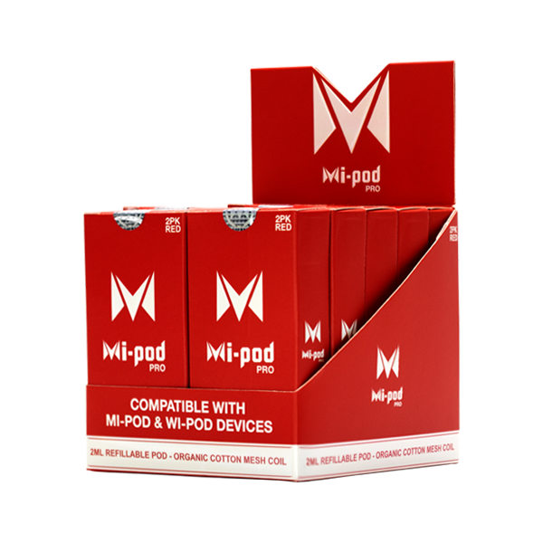 Limited edition red replacement pods for the Mi-Pod PRO Starter kit, designed for vaping nic salts
