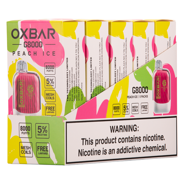 Peach Ice Oxbar G8000 Vape Wholesale 5-Pack