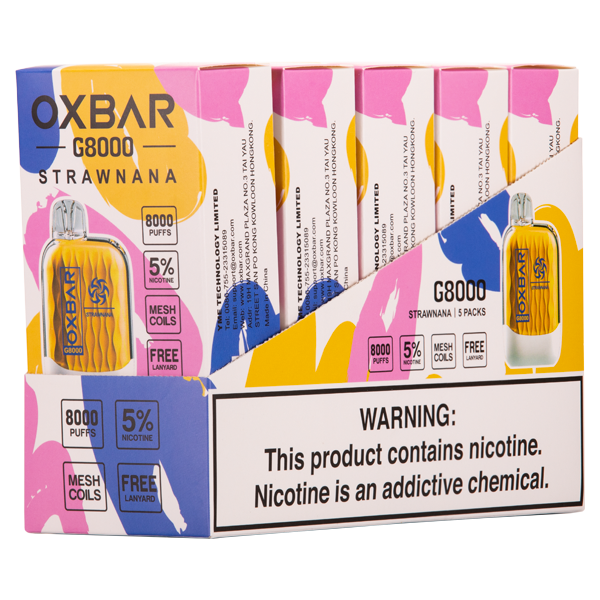 Strawnana Oxbar G8000 Vape Wholesale 5-Pack