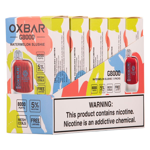 Watermelon Slushie Oxbar G8000 Vape Wholesale 5-Pack