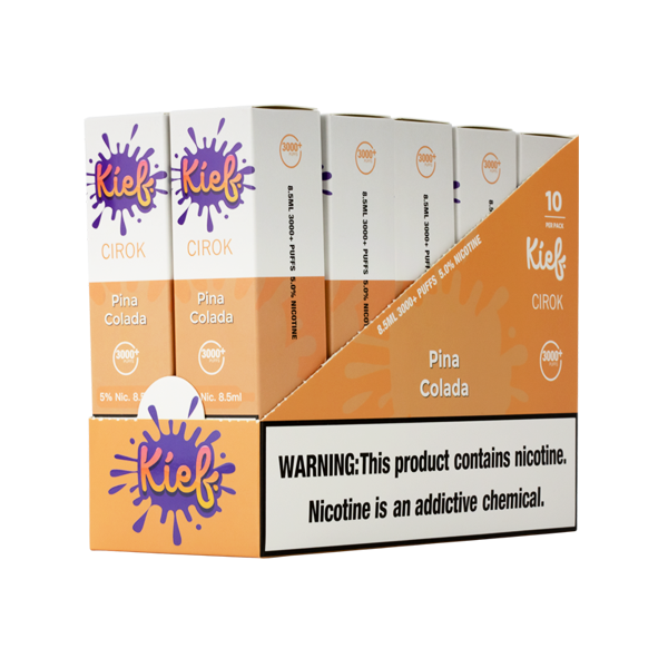 Pina Colada Kief Cirok 10-Pack Vapes for Wholesale