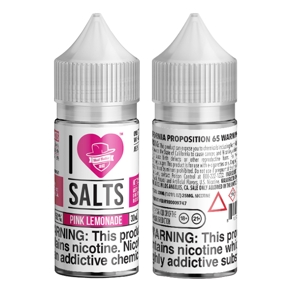 A tart pink lemonade flavored eliquid made by I love salts, available for wholesale online