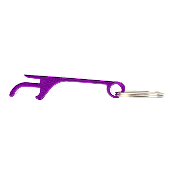 Open bottles with this purple Mi-pod keychain, made from aluminum