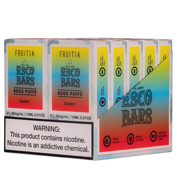 Slushy Fruitia X Esco Bar 6000 Puff Vape for Wholesale 10pk