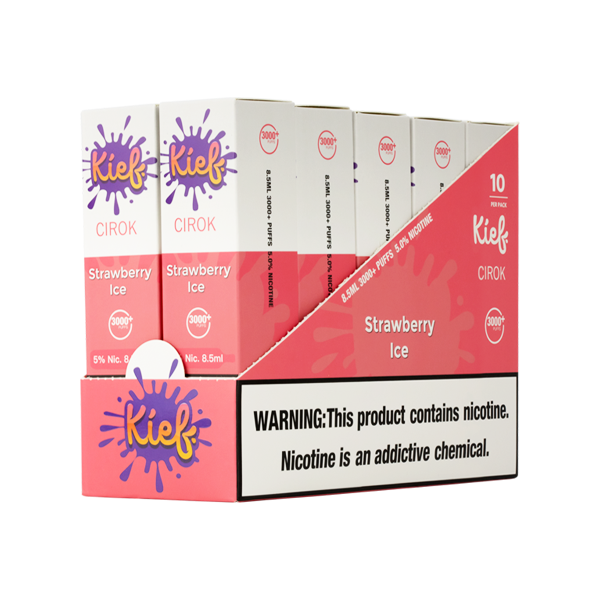 Strawberry Ice Kief Cirok 10-Pack Vapes for Wholesale