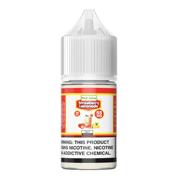 Shop in bulk for the sweet lemonade flavored nic salts, Strawberry Lemonade by Pod Juice