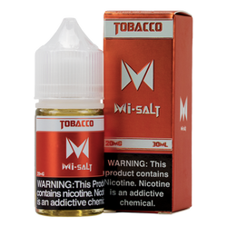 Tobacco Mi-Salt is a bold tobacco flavored vape juice, blended with nicotine salts