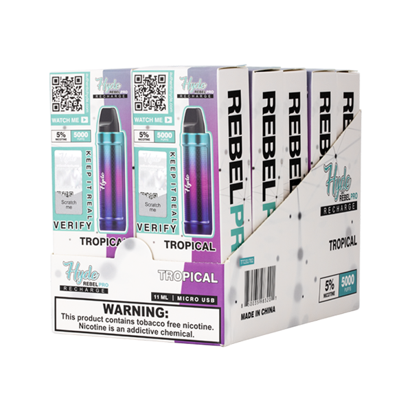 Tropical Hyde Rebel Pro 10-Pack Display for Vape Shops