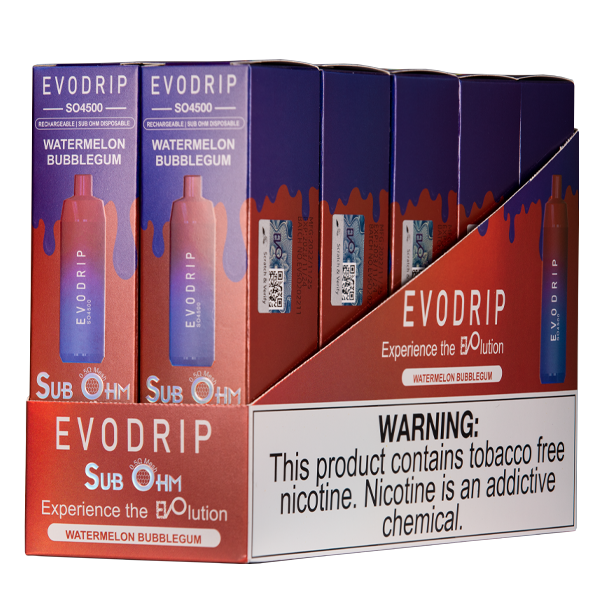 Watermelon Bubblegum EVODRIP Vape 10pk Wholesale