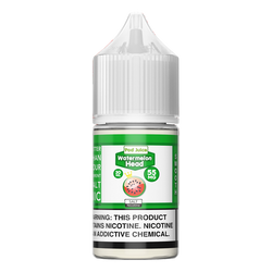 The Watermelon Head flavored vape juice from Pod Juice, available for vape shops in packs of 6