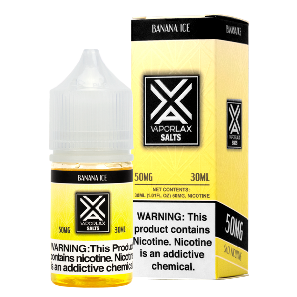 Available in packs of 10, shop Banana Ice flavored nicotine salts from VaporLax