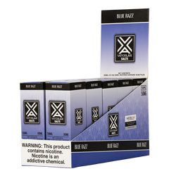 Browse wholesale Blue Razz flavored vape juice in 25mg & 50mg, made by VaporLax