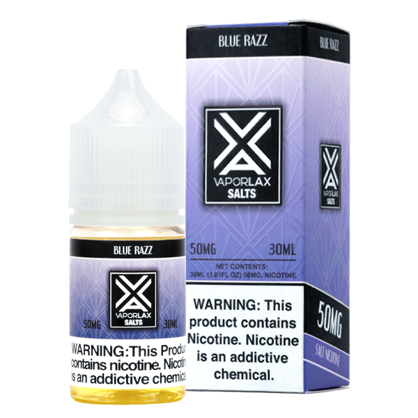 Available in packs of 10, shop Blue Razz flavored nicotine salts from VaporLax