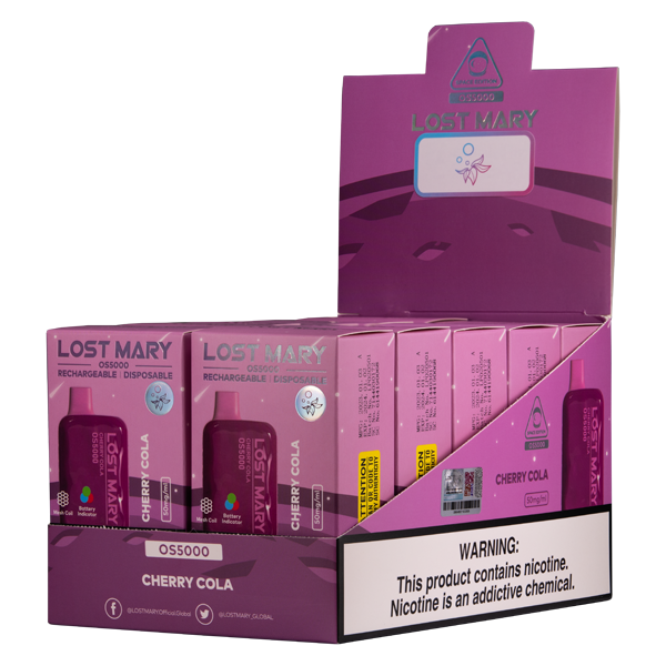 Cherry Cola  Lost Mary OS5000 Vape for Wholesale 10-Pack