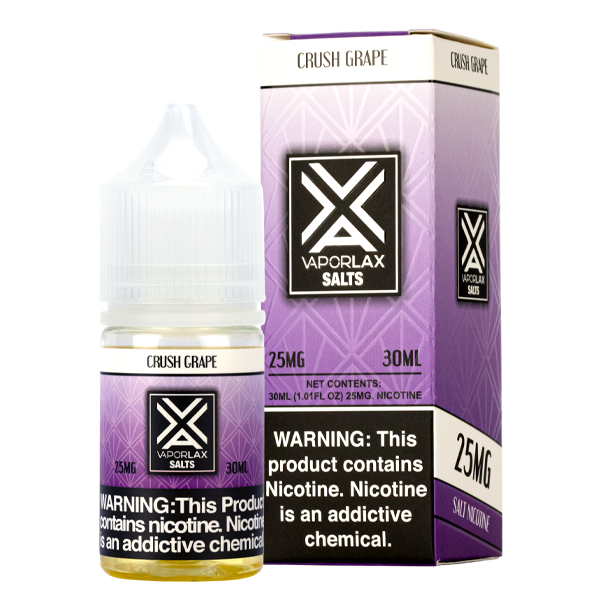 Browse wholesale Crush Grape flavored vape juice in 25mg & 50mg, made by VaporLax