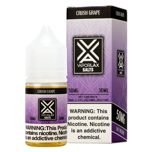 Available in packs of 10, shop Crush Grape flavored nicotine salts from VaporLax
