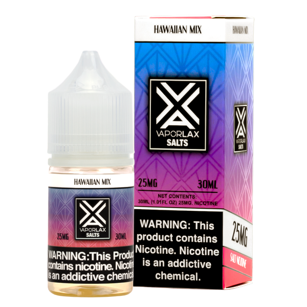 Browse wholesale Hawaiian Mix flavored vape juice in 25mg & 50mg, made by VaporLax