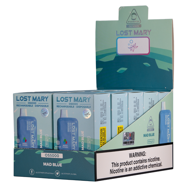 Mad Blue  Lost Mary OS5000 Vape for Wholesale 10-Pack