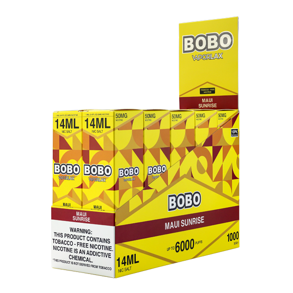 Maui Sunrise BOBO Vape 10-Pack for Wholesale