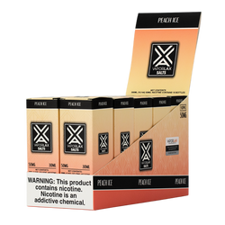Shop bulk Peach Ice flavored vape juice from VaporLax, available in 25mg & 50mg