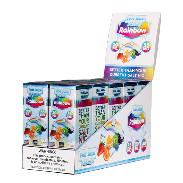 Freeze Rainbow Pod Juice Nic Salt Wholesale 10pk