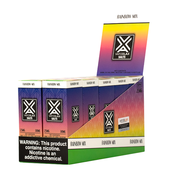 The best Rainbow Mix flavored vape juice from VaporLax, available in 25mg & 50mg