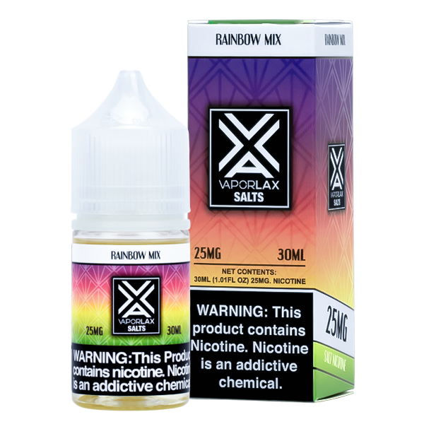 Shop bulk Rainbow Mix flavored vape juice from VaporLax, available in 25mg & 50mg