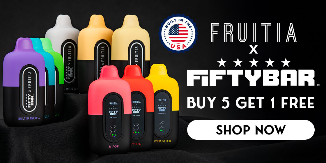 Buy 5 Get One Frutia x Fifty Bar Deals Banner